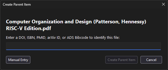 Automatic metadata tagging with ISBN.